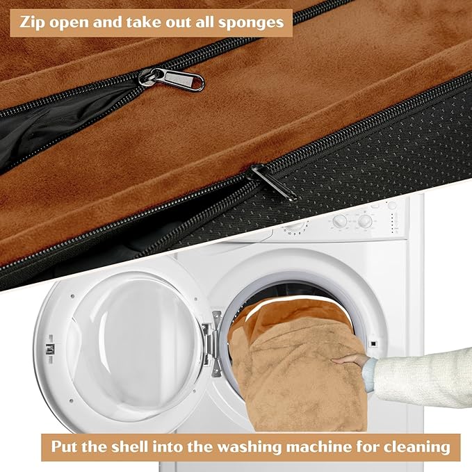 Comfort Expression Small Dog Beds Waterproof Orthopedic Foam Dog Sofa Beds for Medium Dogs Comfy Pet Bed with Washable Removable Cover & Non-Slip Bottom(Small,Caramel)-Mewly Pet