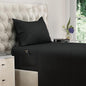 DREAMCARE Twin Sheets - 3pcs Cooling Sheets – up to 21” Extra Deep Pocket Twin Bed Sheets - Twin Sheet Set - Bed Sheets - Soft & Long Lasting 100% Fine Brushed Polyester with Side Pocket - Black