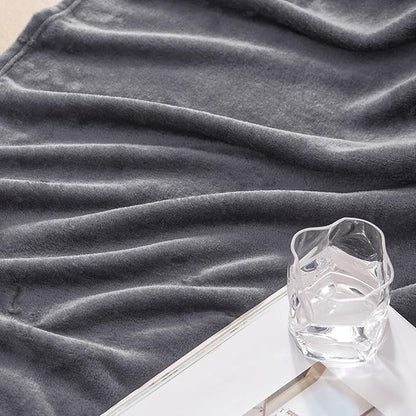 Exclusivo Mezcla Extra Large Fleece Throw Blanket for Couch, Sofa, 300GSM Super Soft and Warm Blankets, Grey Throw All Season Use, Cozy, Plush, Lightweight, 50x70 Inches