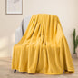 BEAUTEX Fleece Throw Blanket for Couch Sofa or Bed Throw Size, Soft Fuzzy Plush Blanket, Luxury Flannel Lap Blanket, Super Cozy and Comfy for All Seasons (Yellow, 50" x 60")