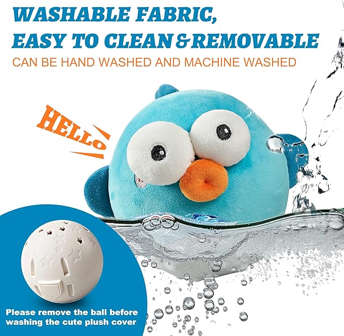 Dog Toys,Rechargeable Crinkle Chew Interactive Squeaky Toy with Jumping Music Moving Ball for Small Medium Large Breed Puppy Toys to Keep Pets Busy (Puffer)-Mewly Pet