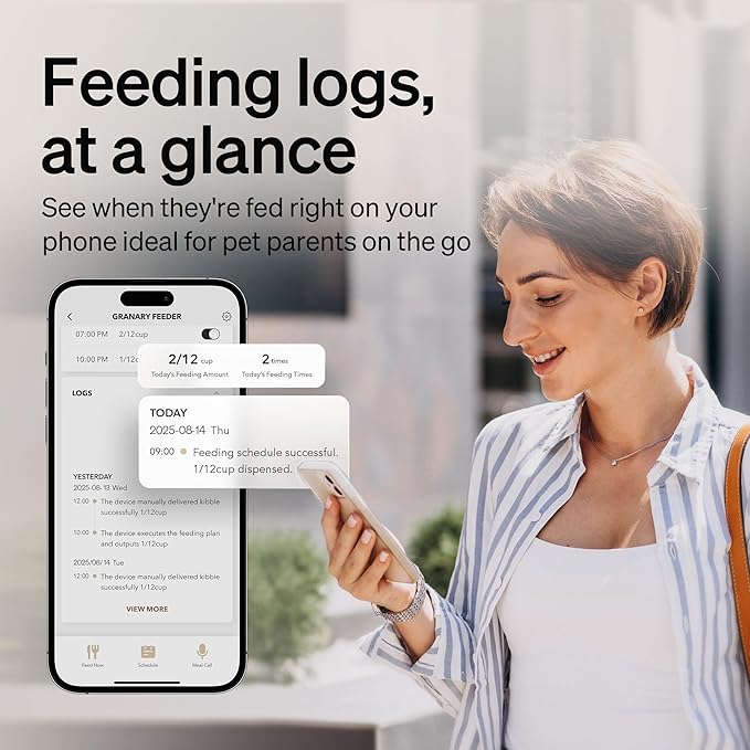 PETLIBRO 5L Automatic Cat Feeder for 2 Cats, 5G&2.4G Wi-Fi Programmable Cat Food Dispenser with Dual Stainless Steel Bowls, Airtight Lock Fresh Technology, Low Food Sensor-Mewly Pet