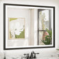 TETOTE LED Mirror for Bathroom Black Metal Frame 40x32 Frontlit & Backlit Lighted Vanity Mirror Baroque Gothic Anti Fog Stepless Dimmable White/Warm/Natural,CRI90+,Waterproof(Horizontal/Vertical)
