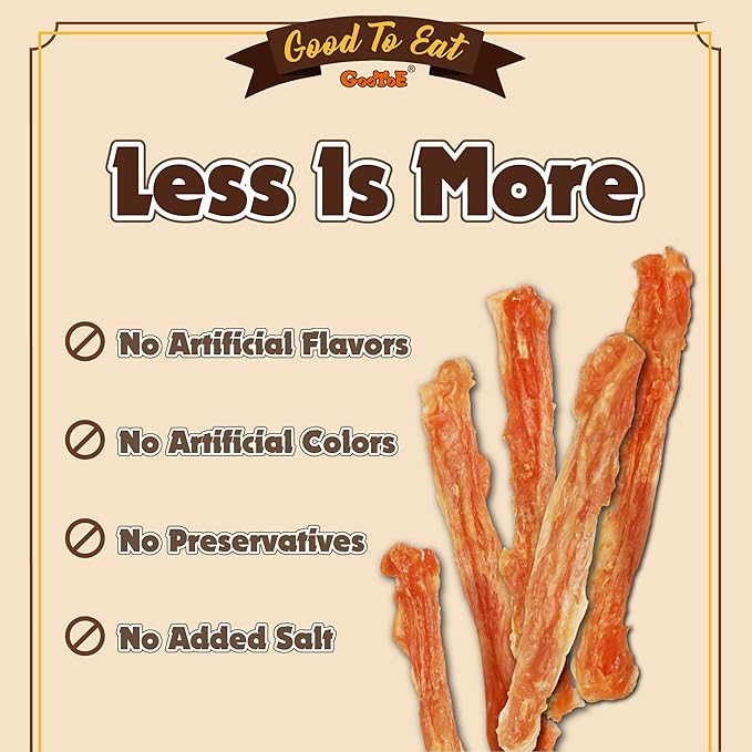 Gootoe Turkey Tendon Dog Treats, Stick (M) 3.17 oz, USA-Sourced Turkey Tendon, Natural Snack, Premium Puppy Chews, Hypoallergenic, Rawhide Free, Reseal Value Bags, Size for Medium Dogs-Mewly Pet