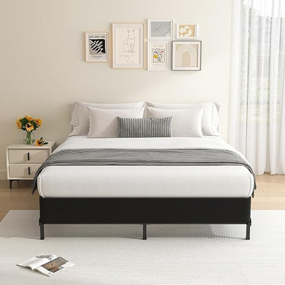 MAF Box Springs King Size 10 Inch, High Profile King Box Spring 3500 lbs Black Heavy Duty Metal Mattress Foundation with Easy Clean Fabric Cover, Easy Assembly
