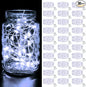 btfarm 30 Pack LED Fairy Lights Battery Operated [3 Modes] Twinkle Lights, 7FT 20 LED Mini String Lights Mason Jars Silver Wire Small Christmas Wedding Party, Cold White