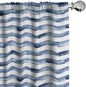 Ambesonne Harbour Stripe Window Curtains, Watercolor Style Paintbrush Stripes Sea Marine Life Lines Image, Lightweight Decor 2-Panel Set with Rod Pocket, Pair of - 28" x 84", Blue Night