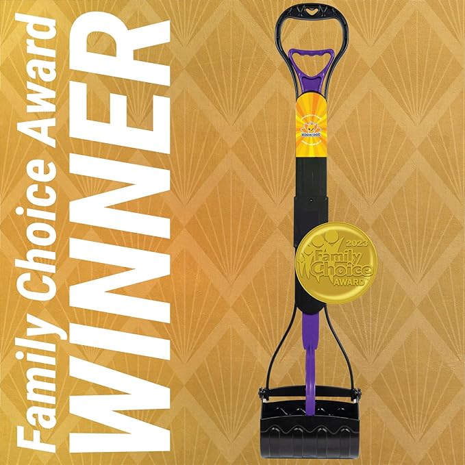Bodhi Dog Large Foldable Pooper Scooper - 32” Long Handle, Lightweight Portable Pooper Scooper for Small & Large Dogs - Easy to Use - Made with Premium Durable Materials (Purple)-Mewly Pet