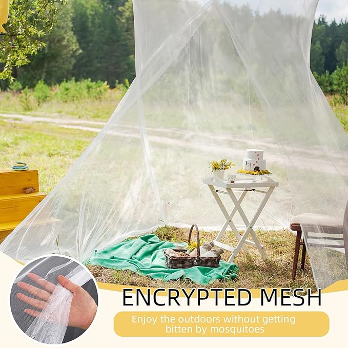 4 Corners Mosquito Net for Mosquiteros para Camas Bed Canopies Netting Bed Drapes Rectangular Mosquito Mesh for Camping Home Outdoor Travel (White,L75 X W59 X H67 Inch,Opening)-Mewly Pet