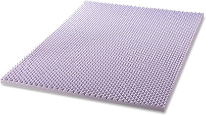 Best Price Mattress 2 Inch Egg Crate Memory Foam Mattress Topper with Soothing Lavender Infusion, CertiPUR-US Certified, Dorm Essentials, Full