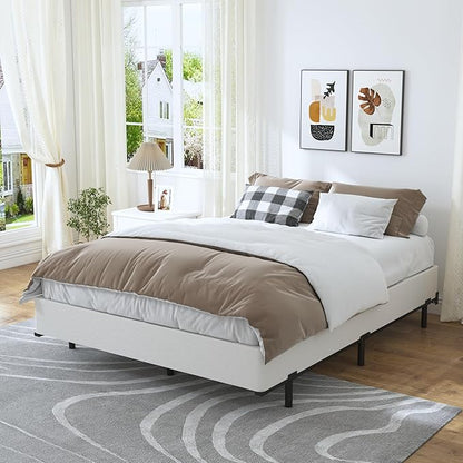 King Box Spring - 7 Inch High Profile Box Spring for King Bed, Sturdy Metal Frame Mattress Foundation, Easy Assembly, Quiet & Noise-Free