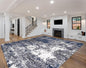 Keen Home Design Area Rugs - 12x15 Non-Shedding, Abstract Rugs for Kitchen, Living Room, Bedroom, Dining Room, Entryway - Size: 12' x 15', Navy/Grey/White