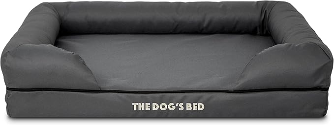 The Dog’s Bed Medium Oxford Grey 30x23.5, Memory Foam, Pain Relief: Arthritis, Hip & Elbow Dysplasia, Post Surgery, Lameness, Supportive, Calming, Waterproof Washable Cover, Veterinary Approved-Mewly Pet