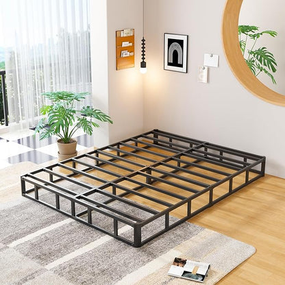 EMODA King Box Spring 9 Inch Heavy Duty Bed Base Metal Mattress Foundation with Fabric Cover, 3000LBS Max Weight Capacity, Noise Free, Easy Assembly