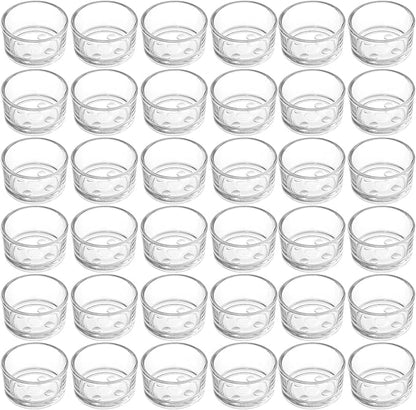 ZEAYEA Set of 36 Glass Tealight Candle Holder, Small Clear Votive Candle Holders for Weddings, Parties, Table Centerpieces, Dinner, Home Decoration, Candle Mould