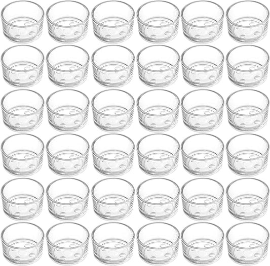 ZEAYEA Set of 36 Glass Tealight Candle Holder, Small Clear Votive Candle Holders for Weddings, Parties, Table Centerpieces, Dinner, Home Decoration, Candle Mould
