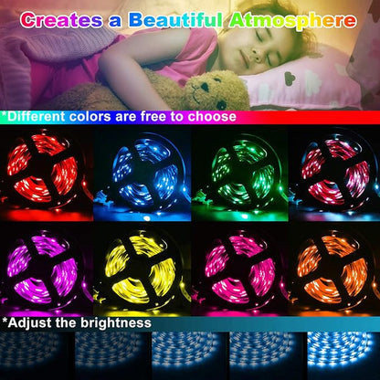 QZYL Led Lights for Bedroom,49.2 Feet Led Strip Lights,Music Sync Color Changing Flexible Rope Lights with Remote App Control Luces Led Strips Lights for Party Home Decoration