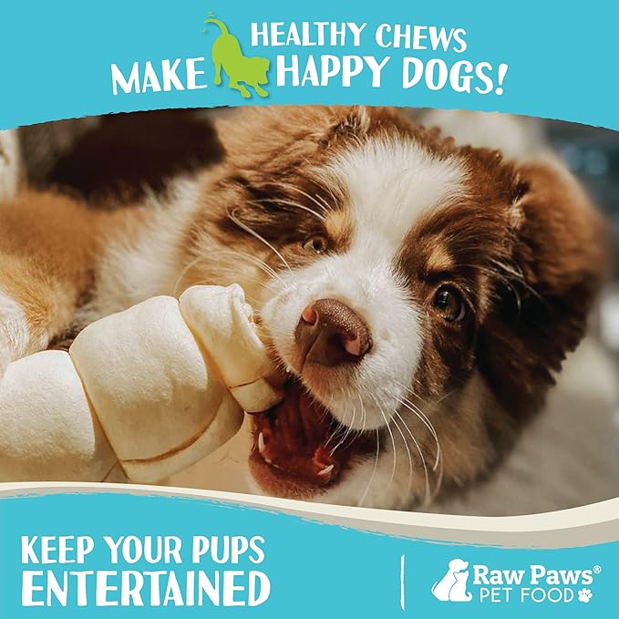 Raw Paws Beef Cheek Rolls for Dogs Large - 10 inch (4 Pack) - Packed in USA - Free-Range, Rawhide Alternative Dog Chews - Retriever Rolls - Beef Cheeks for Dogs-Mewly Pet