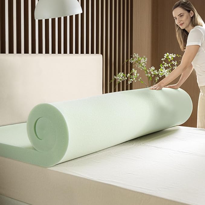 ZINUS 3 Inch Green Tea Memory Foam Mattress Topper, Smaller, More Convenient WonderBox Packaging, Pressure-Relieving Layers, CertiPUR-US Certified, Twin