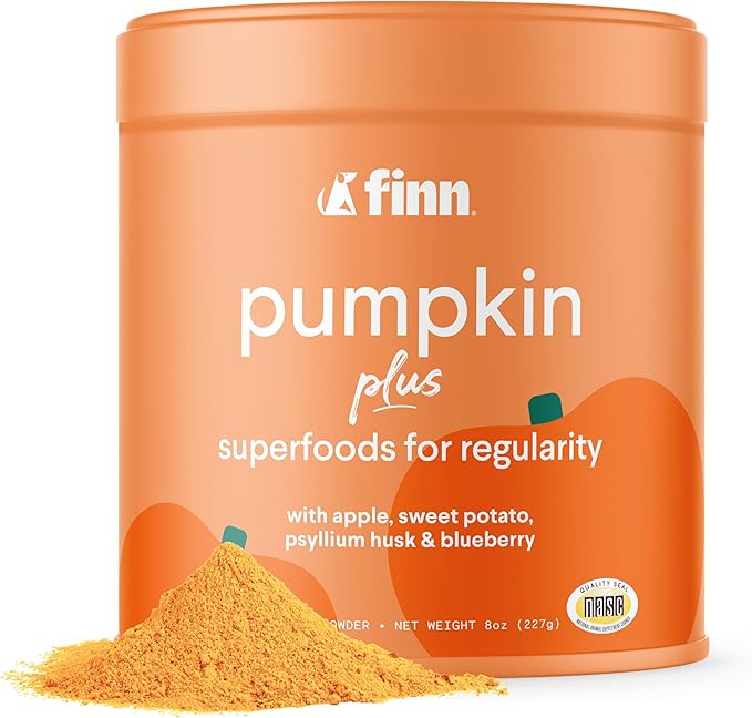 Finn Pumpkin Plus: Daily Digestive Support & Fiber-Rich Topper for Dogs | Promotes Regularity & Gut Health with Superfoods-Mewly Pet