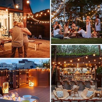 Bosceos 150FT Outdoor G40 LED Globe String Lights Dimmable Waterproof Shatterproof Light Strings with 75 Bulbs Connectable Commercial Hanging Lights for Christmas Patio House Backyard Balcony Party