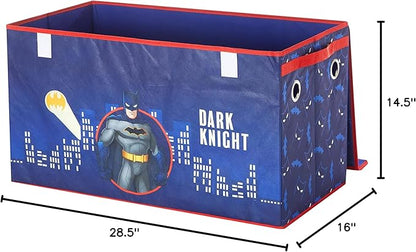 Idea Nuova Batman Collapsible Children’s Toy Storage Trunk, Durable with Soft Lid, 28.5"x14.5"x16"