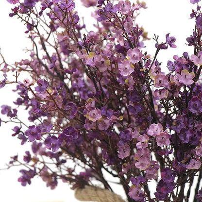 JAKY-Global Babys Breath Fabric Cloth Artificial Flowers 12 Bundle European Fake Silk Plants Farmhouse Decor Wedding Party Decoration Bouquets Real Touch DIY Home Garden (Autumn Purple-12pcs)