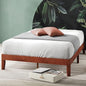 ZINUS Wen Wood Platform Bed Frame, Solid Wood Foundation, Wood Slat Support, No Box Spring Needed, Easy Assembly, Cherry, King