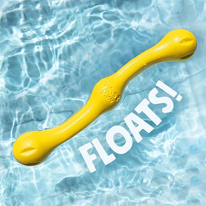 WEST PAW Zogoflex Echo Zwig Squeezy Dog Fetching Stick – Bouncy, Hollow, Squishy Interactive Toy for Puppies, Large Dogs – Floatable Stick, Lightweight Chewy Toy for Catch – 13.75” Dandelion Yellow-Mewly Pet