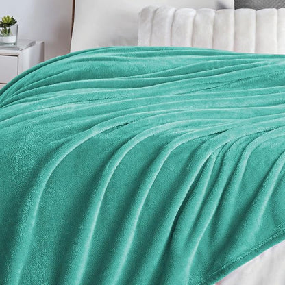 Walensee Fleece Blanket Plush Throw Fuzzy Lightweight (King Size 108x90 Turquoise) Super Soft Microfiber Flannel Blankets for Couch, Bed, Sofa Ultra Luxurious Warm and Cozy for All Seasons