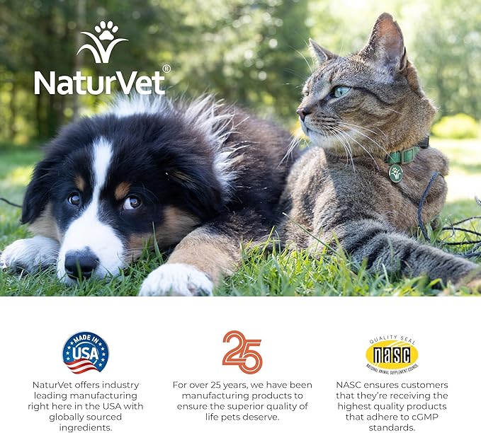 NaturVet All-in-One Dog Supplement - for Joint Support, Digestion, Skin, Coat Care – Dog Multivitamins with Minerals, Omega-3, 6, 9 – Wheat-Free Vitamins for Dogs – 13-Ounce Powder-Mewly Pet