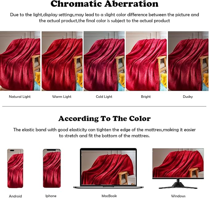NEWCOSPLAY Super Soft King Blanket Red Premium Silky Flannel Fleece Leaves Pattern Lightweight Bed Blanket All Season Use (Red, King(90"x110"))