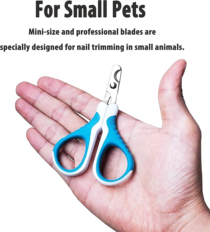gonicc Professional Pet Nail Clippers and Trimmer - Best for Cats, Small Dogs and Any Small Pets. Sharp Angled Blade Pet Nail Trimmer Scissors.-Mewly Pet