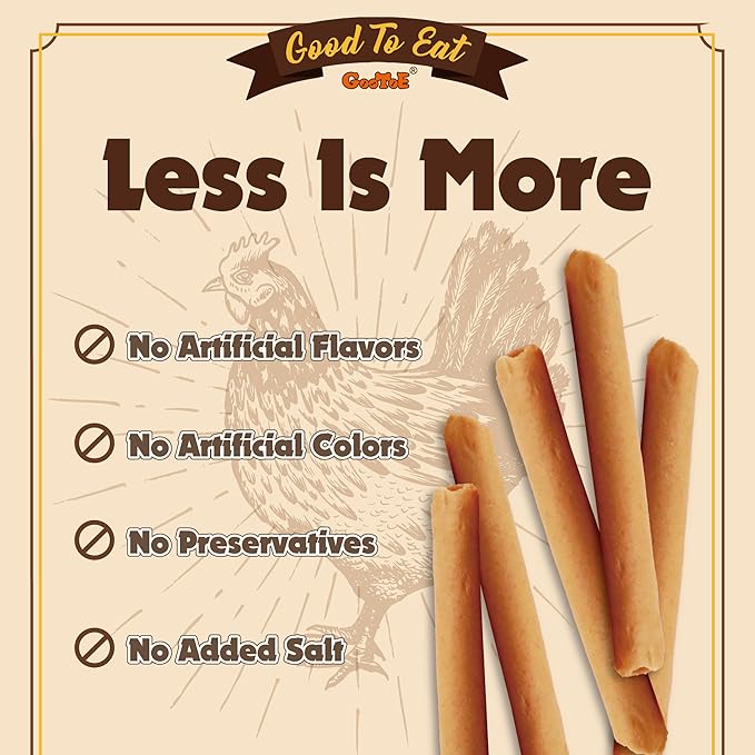 Gootoe Chicken Dog Treats – Chicken Roll 12oz – All Natural, Grain-Free, Low Fat, Premium Training Chews, Healthy & Easily Digestible-Mewly Pet