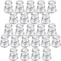 IYOUYA Clear Glass Candlestick Holders 24PCS, 2.1" H Taper Candle Holders Bulk for Pillar Candles, Taper Candles, Glass Candle Holders for Wedding, Party&Festival