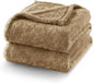 Exclusivo Mezcla Plush Fuzzy Fleece Bed Blanket Queen Size, Super Soft, Fluffy and Warm Blankets Suitable for All Seasons (Brown, 90x90 Inches)