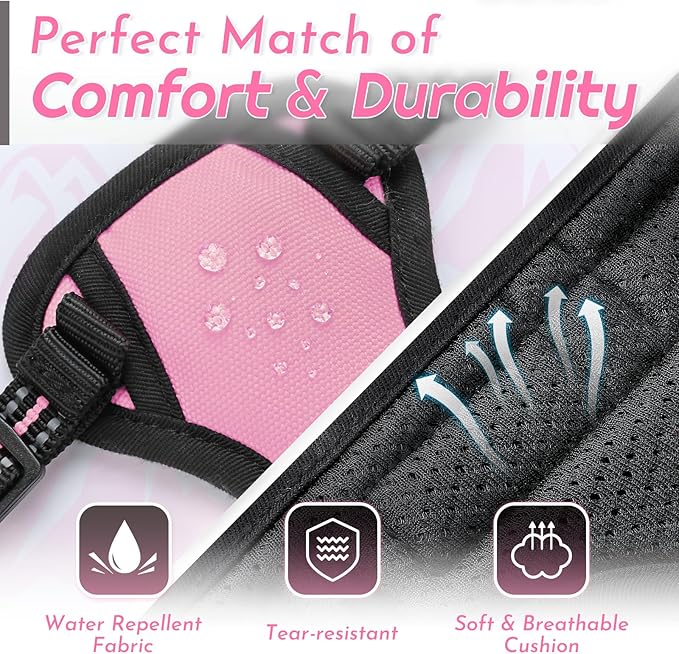 Eagloo Small Dog Harness No Pull, Service Vest with Reflective Strips and Control Handle, Adjustable and Comfortable for Easy Walking, No Choke Pet Harness with 2 Metal Rings, Pink, XS-Mewly Pet