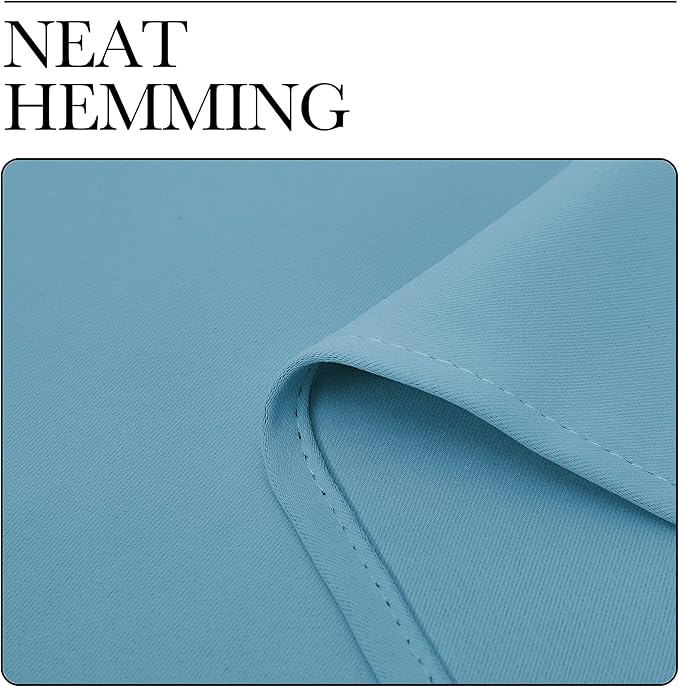 NICETOWN Bedroom Blackout Draperies Panels, 2 Panels, 42 x 72 Inch, Teal Blue, Three Pass Microfiber Noise Reducing Thermal Insulated Solid Ring Top Window Curtains