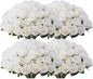 100 PCS Fake White Roses, Artificial Flowers Bulk Realistic Silk Faux Ivory Rose with Stems for Wedding Decorations Table Centerpieces Bridal Bouquet DIY Floral Arrangement Event Party Home Decor