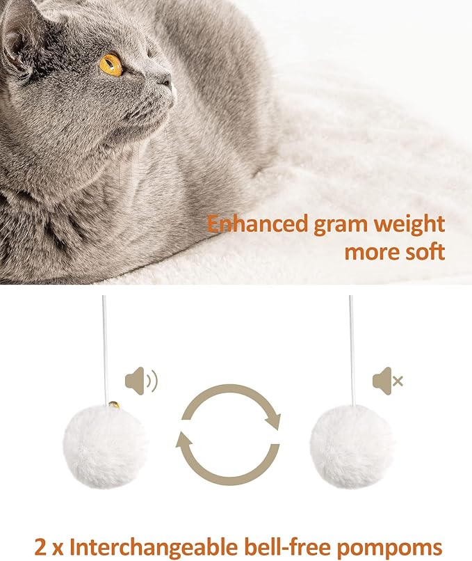 FourFurPets 43.8in 3-Tier Modern Cat Tree Tower Condo, Cat Scratch Posts for Indoor Cats, Big Plate, Two 19.7in Full Sisal Scratching Posts, Greige-Mewly Pet