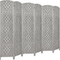 Rose Home Fashion 6 ft Tall Room Divider, Room Dividers and Folding Privacy Screens, 15.7in Privacy Screen 6 Panel Partition Temporary Wall Separation for Private, Stone Grey
