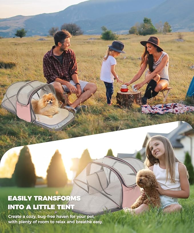 Expandable Pet Carrier Backpack, Cat Carrier Backpacks with Breathable Mesh for Cats Small Dogs Puppies Up to 25 Lbs Airline Approved Waterproof Travel Carrier with Safety Buckle for Hiking & Flights-Mewly Pet