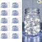 10 Pack Fairy Lights Battery Operated - 7ft 20 LED Twinkle Lights Copper Wire Mini String Lights Firefly Lights for Mason Jars DIY Crafts Christmas Wedding Party Centerpiece Table Decor, Cool White