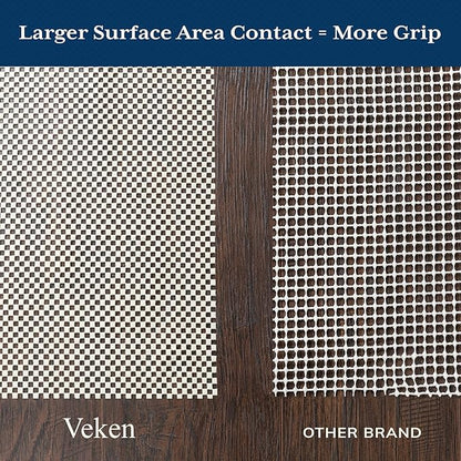 Veken Rug Gripper Pad for Hardwood Floors, Thick Cushion Non Slip Rug Pads for Area Rugs, Rug Grippers for Tile Floors, Under Carpet Anti Skid Mat, Keep Your Rugs Safe and in Place, 2x3 Ft