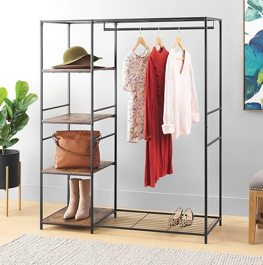Whitmor Modern Industrial Freestanding Closet Organizer