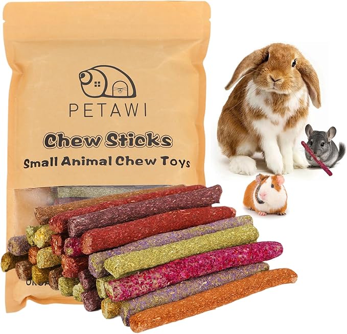 70PCS Rabbit Chew Sticks, Bunny Guinea Pig Toys for Teeth Natural Timothy Hay Sticks for Rabbit Chinchilla Guinea Pig Bunny Hamster - Chews Toys for Small Rodents' Teeth-Mewly Pet
