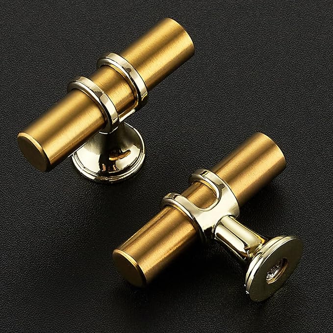 30 Pack Brushed Brass Cabinet Knobs - Gold Kitchen Cabinet Knobs Cabinet Pulls for Kitchen Cabinet Drawer Stainless Steel Dresser Knobs for Cabinet Hardware 2in Length Single Hole