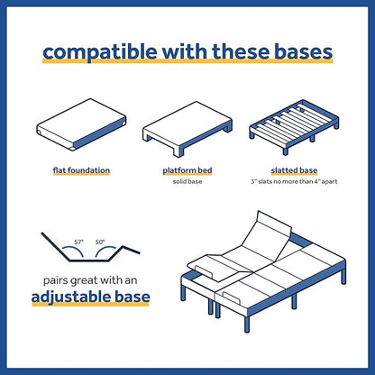 Sealy - Memory Foam Bed in a Box - 8 Inch, Medium Feel, Twin Size, CopperChill Technology, CertiPur-US Certified,White