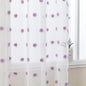 MYSKY HOME White Sheer Curtains for Bedroom 63 Inch Length Purple Pom Pom Short Curtains for Girls Room Kids Curtains Dining Room Rod Pocket Light Filtering Small Window Drapes 52 x 63 in 2 Pieces