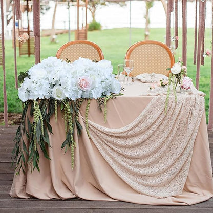 AVIVIHO 106pcs White Hydrangea Artificial Flowers Bulk Fake Flower Faux Hydrangeas Silk Flowers with Stems for Wedding,Parties,Table Centerpieces, Bridal Bouquet,Baby Shower,Home,Festival Decoration